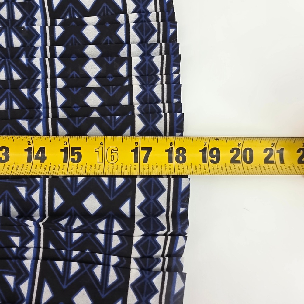 J.Crew Pleated Mini Skirt Blue Black Geometric Print Womens 0 Casual Office - Picture 6 of 7